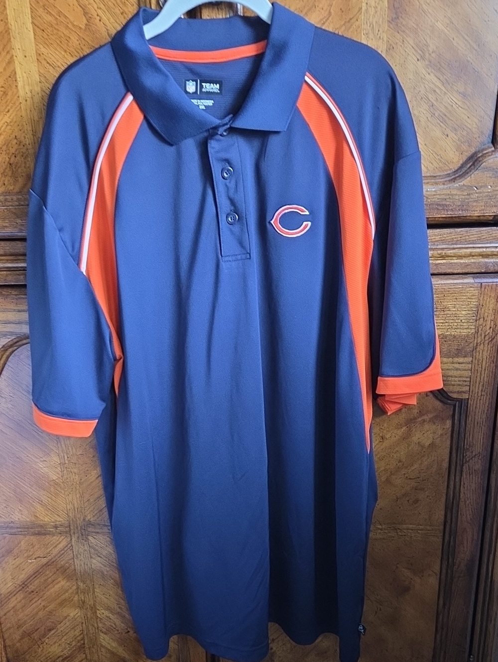 NFL Navy and Orange MEN'S Polo with Team Crest